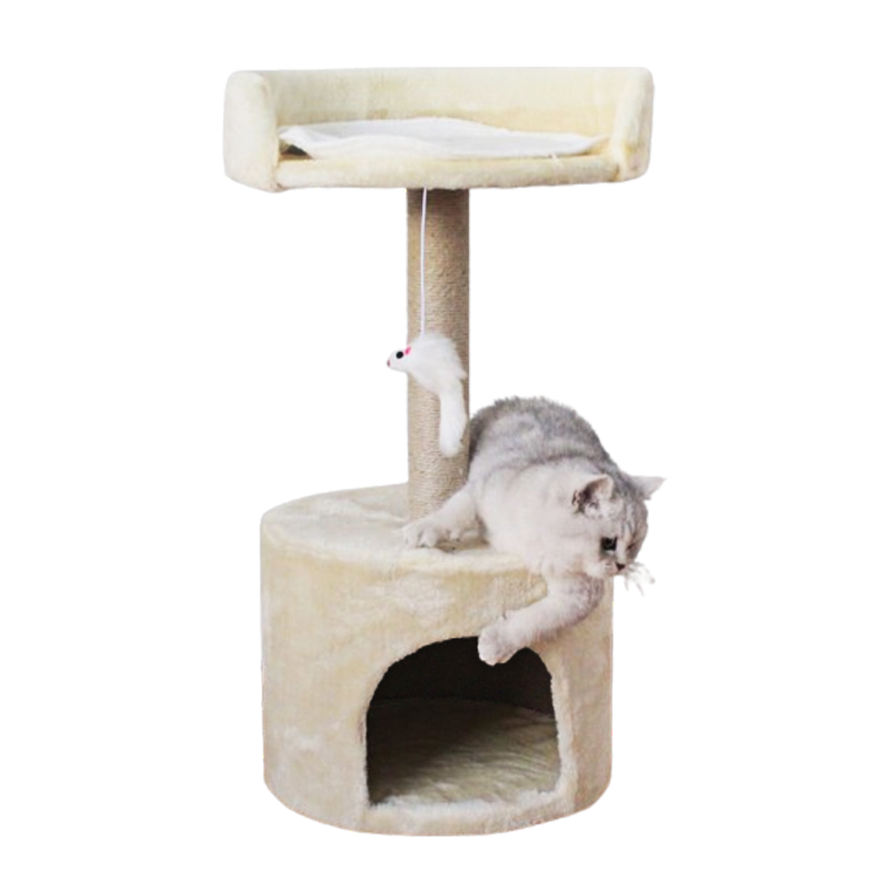 Cat Tree Tower, Cat Scratching Post, Cat Gym Kitten Apartment, 3 colour, deluxe house