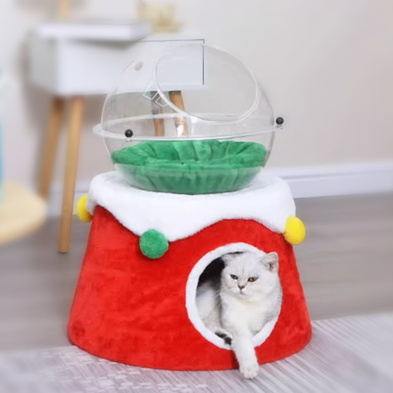 Christmas Crystal Cat Tree Cute Christmas look
