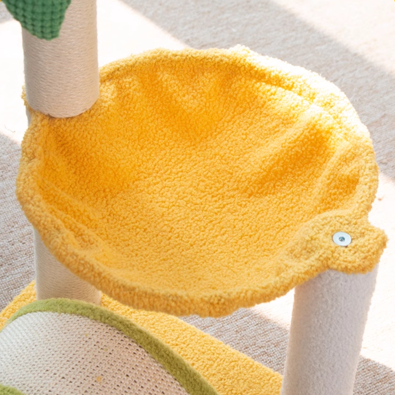 Coconut Tree Cat Tree Cat Tower, Cat Climbing Frame with Totally Wrapped Sisal Posts