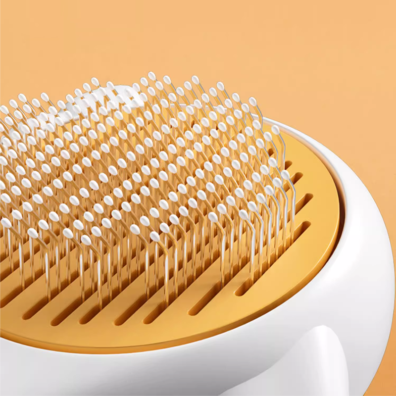 Cat Slicker Comb, Pet Hair Grooming Brush with Release Button