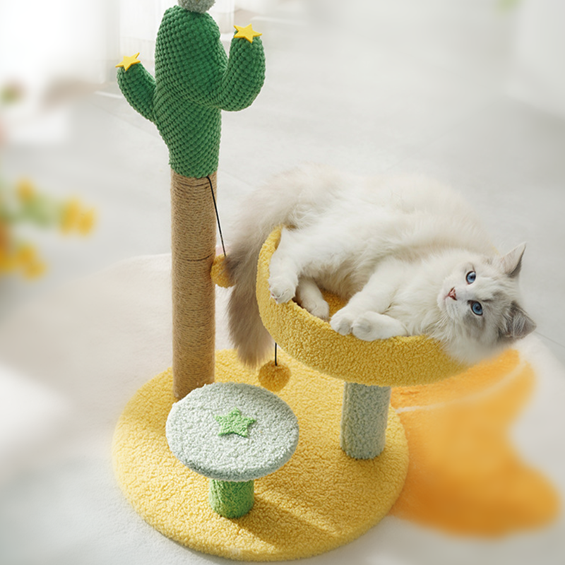 Cute Cactus Pine Cat Tree Cat Climbing