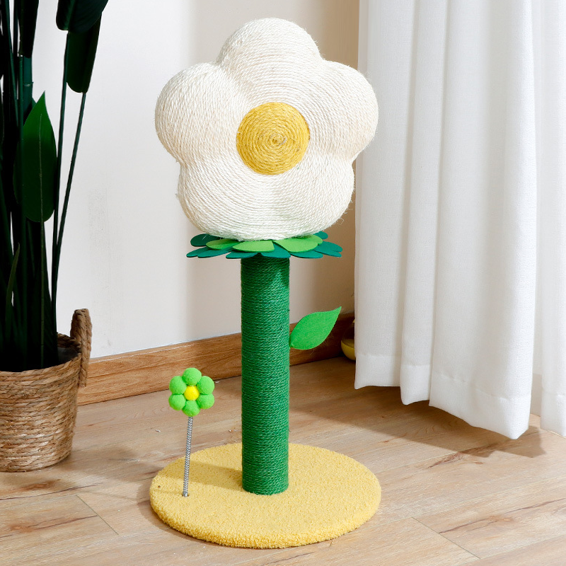 Hibiscus Flower Cat Tree,Cat Flower Scratching Post ,Cute Cat Scratcher,Durable sisal