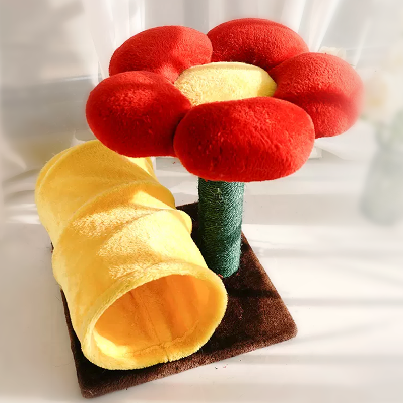 Flower Cat Tree With Tunnel Petal Jumping Platform