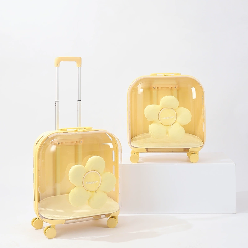 flower cat bag, pet color block cat carrier Bubble Pet Carrier