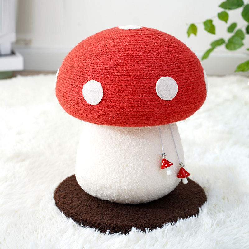 Mushroom cat tree Cat Scratching No Assembly Required