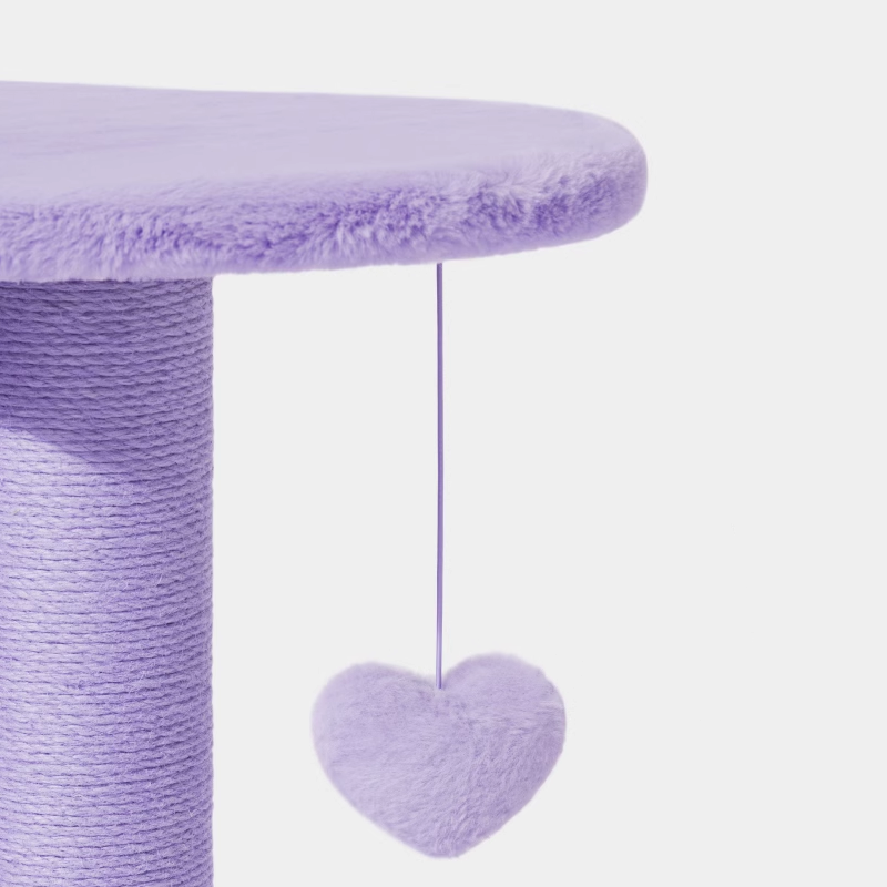 Cat Tree Heart purple Cat Climber (Two Platforms),for Cats with Heart Shaped Platform