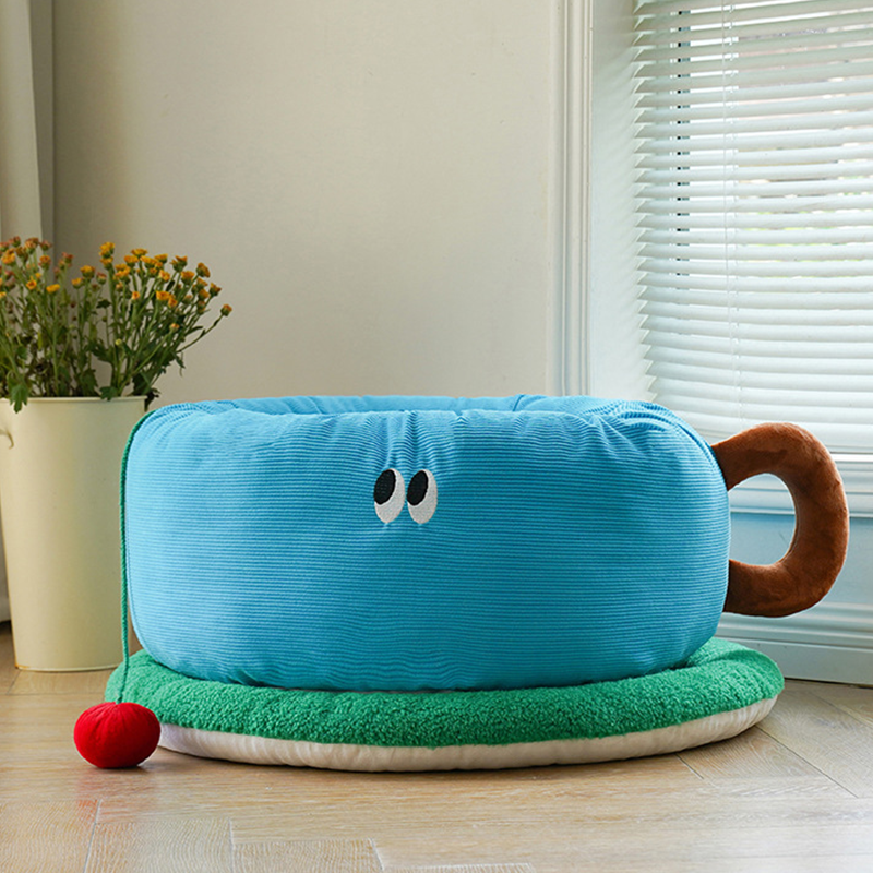 Tea Cup Cat Bed for pets, fun cute unique four season, New Favorite Spot