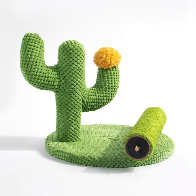 Cactus Green Cat Tree Cat Scratcher Cat Scratching Post Vertical Cat Activity Interactive Toy