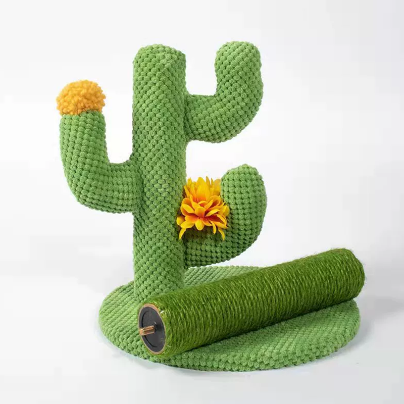 Cactus Green Cat Tree Cat Scratcher Cat Scratching Post Vertical Cat Activity Interactive Toy