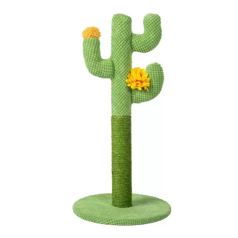 Cactus Green Cat Tree Cat Scratcher Cat Scratching Post Vertical Cat Activity Interactive Toy