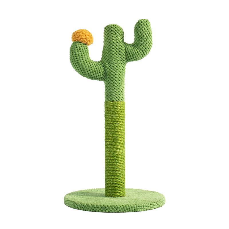 Cactus Green Cat Tree Cat Scratcher Cat Scratching Post Vertical Cat Activity Interactive Toy