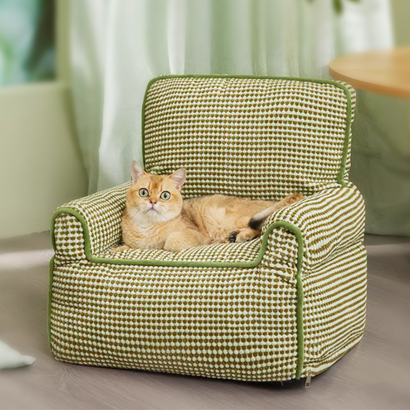 Cat Armchair Sofa Cat Bed Removable 2 Color Couch - DeeplPet