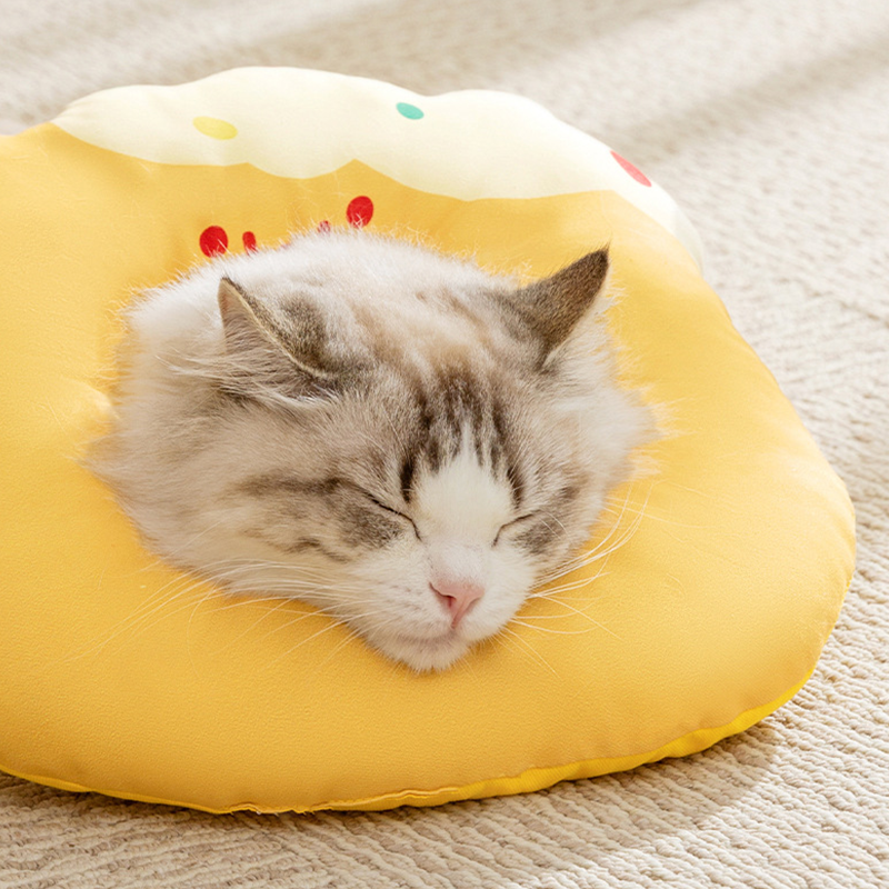 Cat Cone Soft Cat Recovery Collar, Cute Chip Shaped Cat Donut Lightweight - DeeplPet