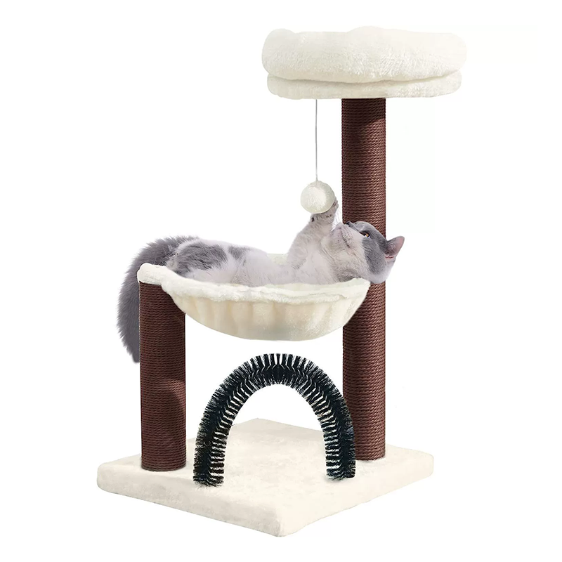 Cat Tree Tower for Indoor 3 colour, ,Multi-Level, Cat Scratching Posts, Plush Basket