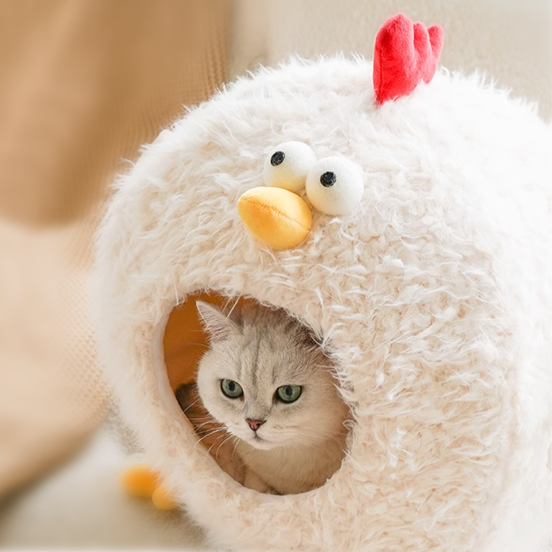 Chick Cluck Cave Cat Bed - DeeplPet