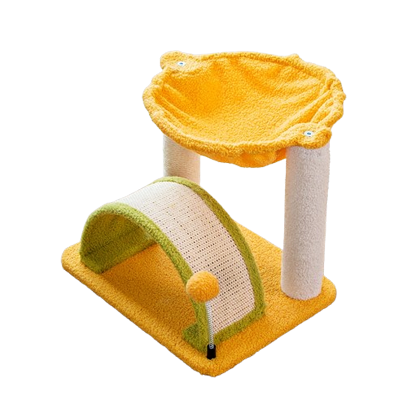 Coconut Tree Cat Tree Cat Tower, Cat Climbing Frame with Totally Wrapped Sisal Posts