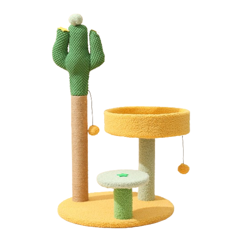 Cute Cactus Pine Cat Tree Cat Climbing - DeeplPet