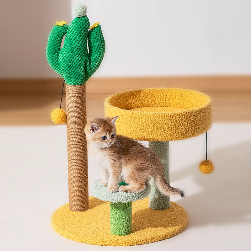 Cute Cactus Pine Cat Tree Cat Climbing