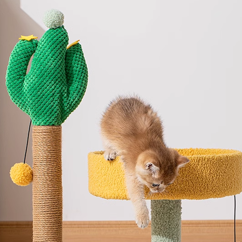 Cute Cactus Pine Cat Tree Cat Climbing