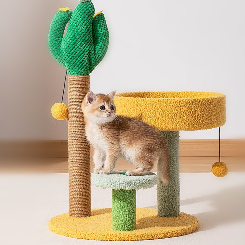 Cute Cactus Pine Cat Tree Cat Climbing