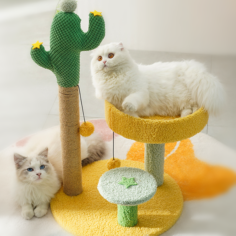 Cute Cactus Pine Cat Tree Cat Climbing