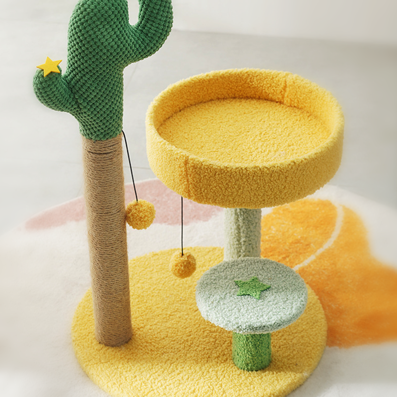 Cute Cactus Pine Cat Tree Cat Climbing