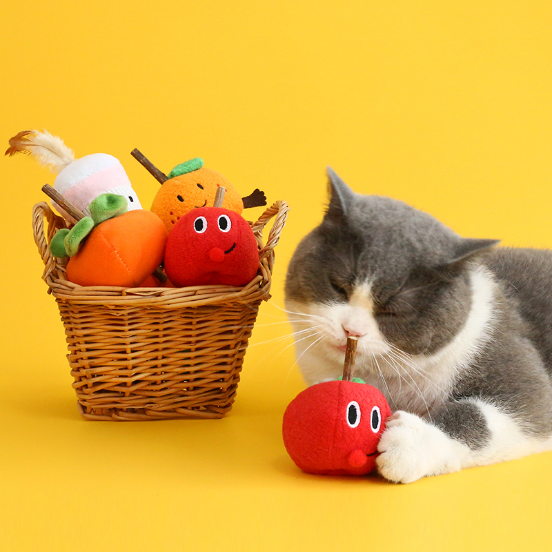 Pets Silvervine Cat Toy, Cute Organic Catnip Toy, Kawaii Plush Ball Toy for Cats and Kittens - DeeplPet