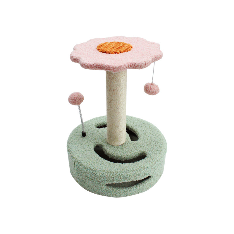 Sunflower Cat Tree Cat Scratching Post Cat Jumping Platform Sisal Cat Tower - DeeplPet