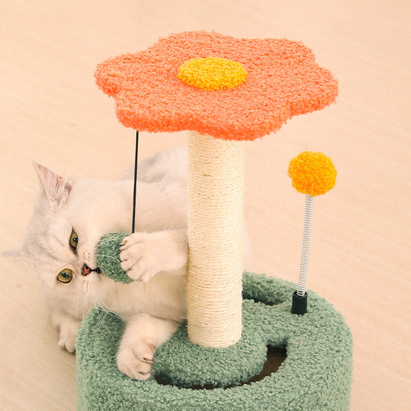 Sunflower Cat Tree Cat Scratching Post Cat Jumping Platform Sisal Cat Tower