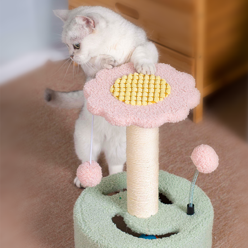 Sunflower Cat Tree Cat Scratching Post Cat Jumping Platform Sisal Cat Tower