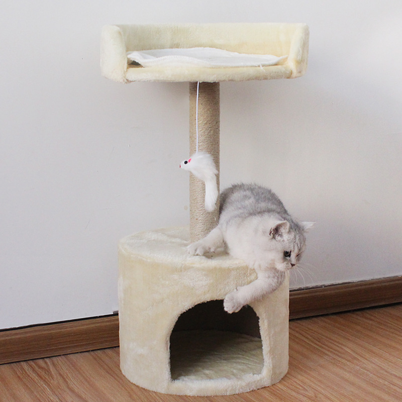 Cat Tree Tower, Cat Scratching Post, Cat Gym Kitten Apartment, 3 colour, deluxe house