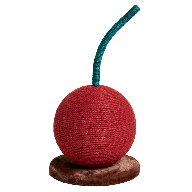 orange Cat scratch ball with Sisal Rope cherry Cat Toy - DeeplPet