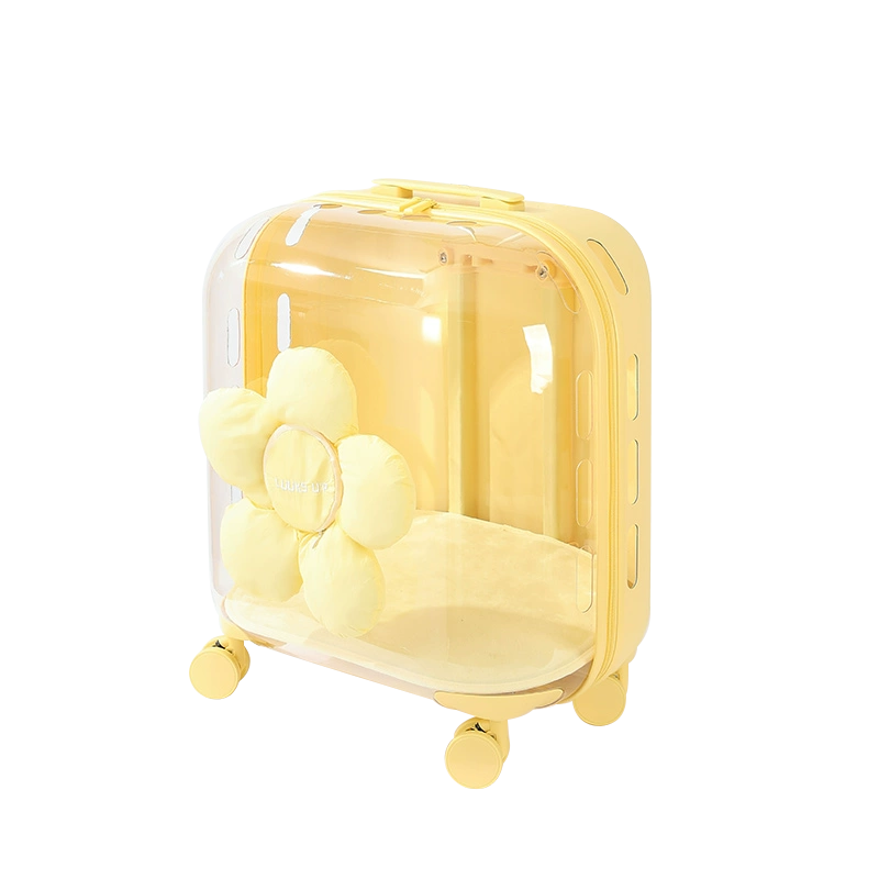 flower cat bag, pet color block cat carrier Bubble Pet Carrier