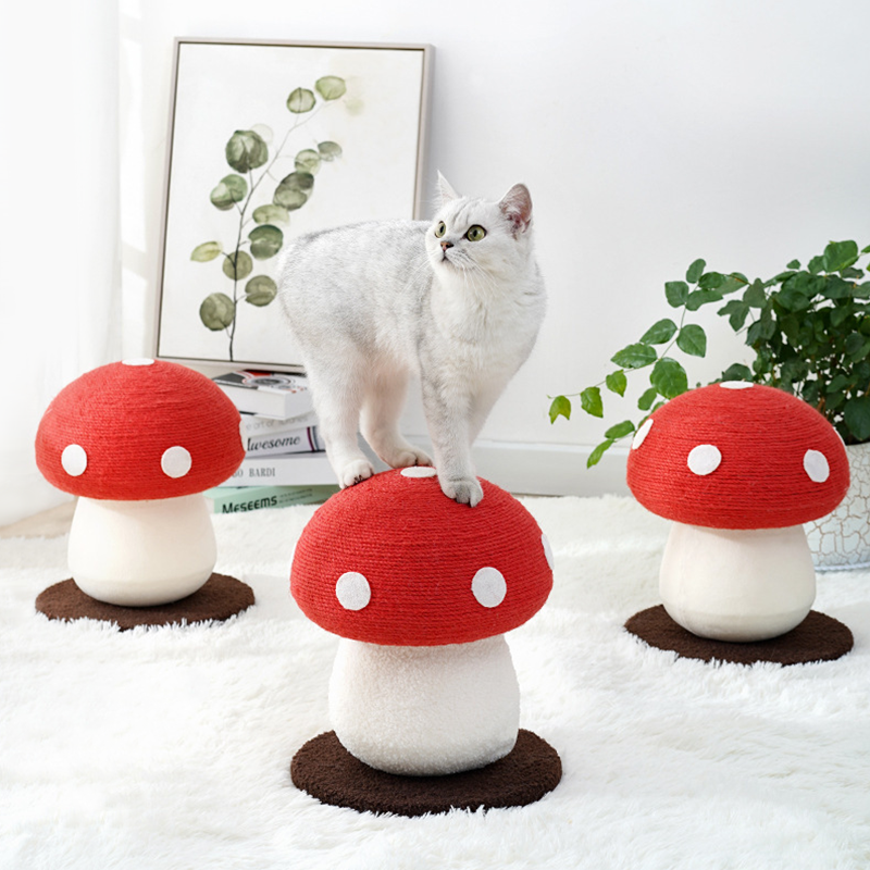 Mushroom cat tree Cat Scratching No Assembly Required