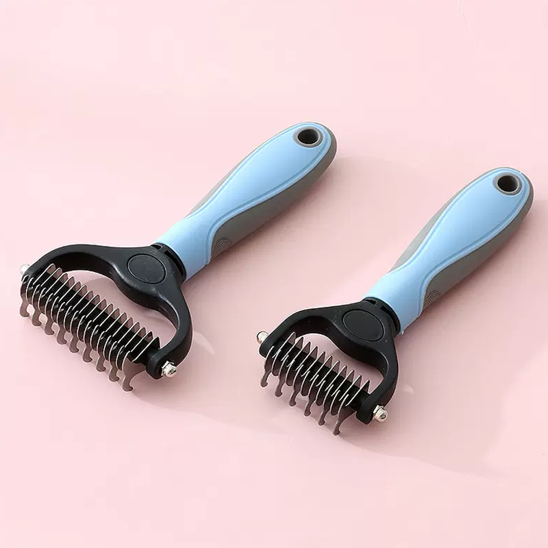 Cat Dematting Deshedding Brush Tool  Safe Double Sided Extra Wide