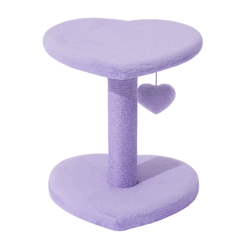 Cat Tree Heart purple Cat Climber (Two Platforms)，for Cats with Heart Shaped Platform