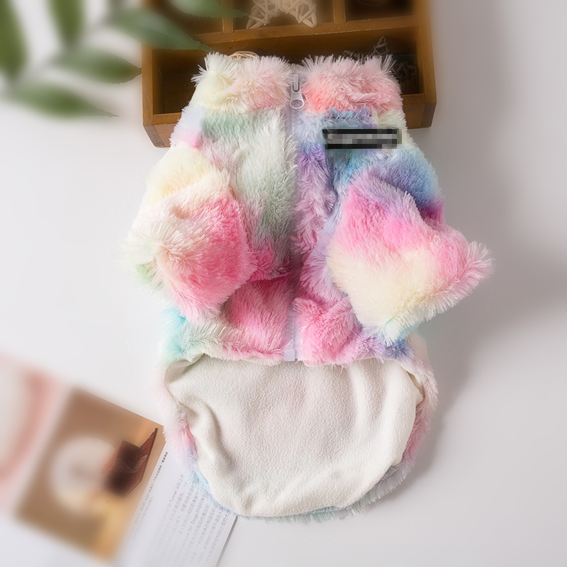 Rainbow Series Tie-Dye Cat Clothes Warm Pet Clothes Great photo props - DeeplPet