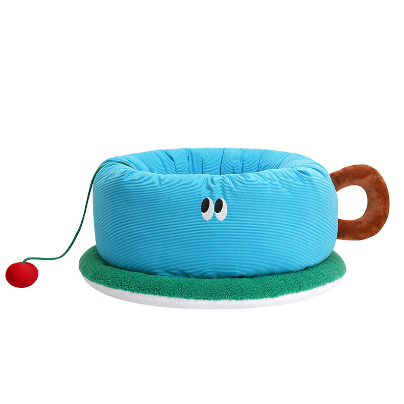 Tea Cup Cat Bed for pets, fun cute unique four season, New Favorite Spot