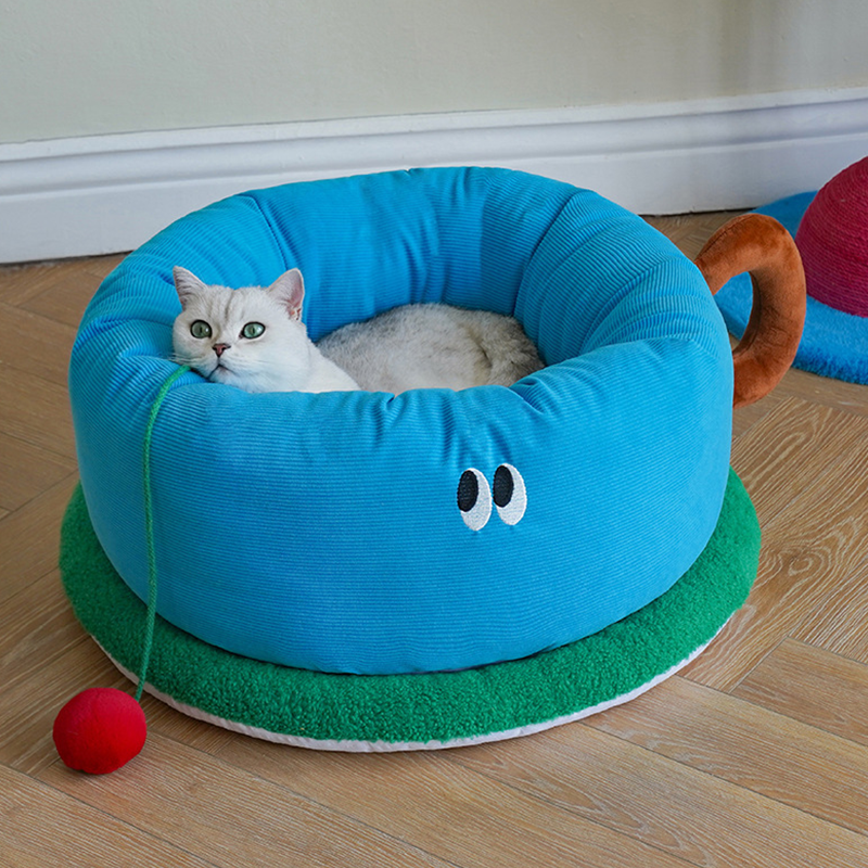 Tea Cup Cat Bed for pets, fun cute unique four season, New Favorite Spot