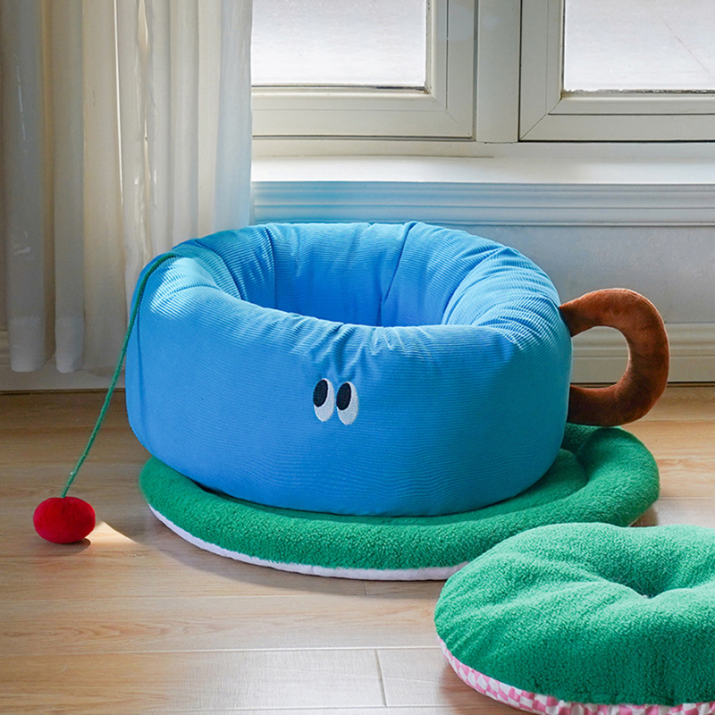 Tea Cup Cat Bed for pets, fun cute unique four season, New Favorite Spot