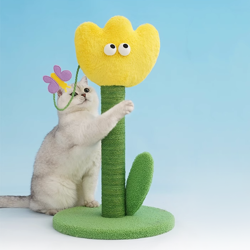 Tulip Cat Scratching Post Cat Tree