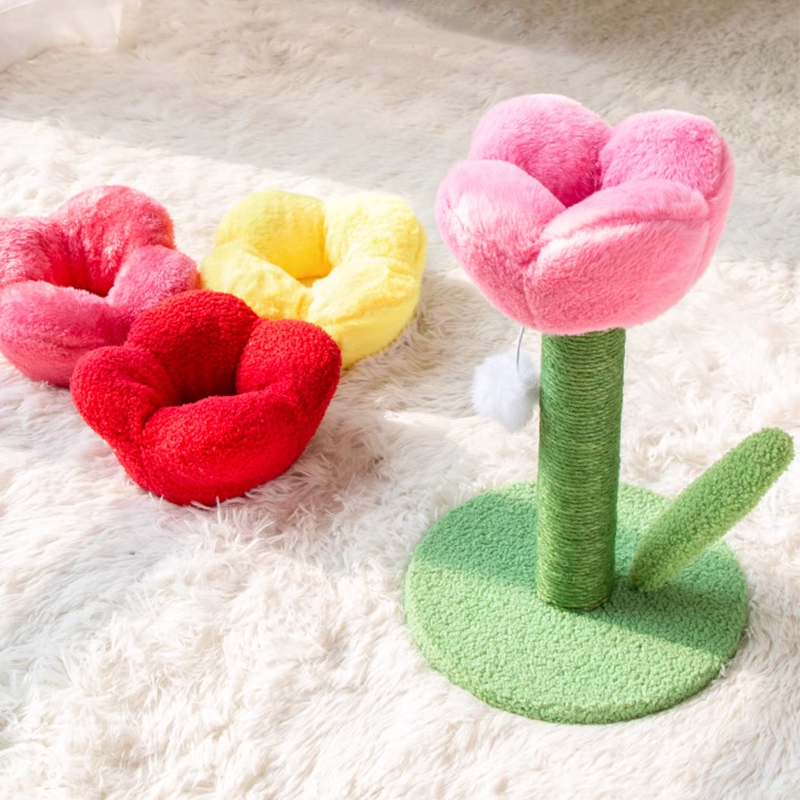 Tulip Cat Scratching Post Cat Tree